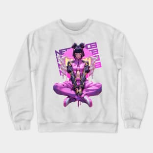 YOGA GIRL - HEART CHAKRA - INNER PEACE - SCORPIO | Anime Clothes Manga Apparel Pop Art Illustration | PROUD OTAKU Crewneck Sweatshirt